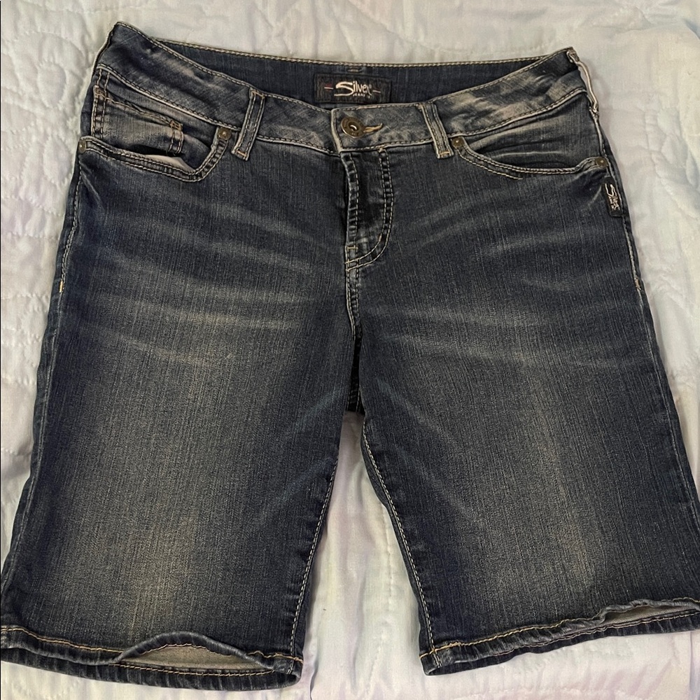 Silver Jeans Dark Blue Women's Jean Shorts